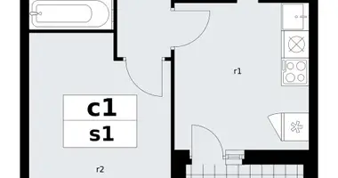 Apartamento 1 habitación en poselenie Sosenskoe, Rusia