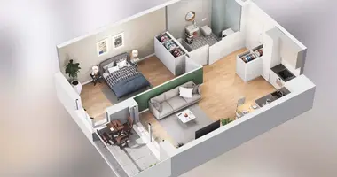 Apartamento 2 habitaciones en Poznan, Polonia