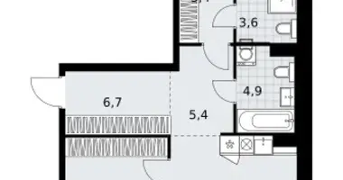 Apartamento 3 habitaciones en Kommunarka, Rusia