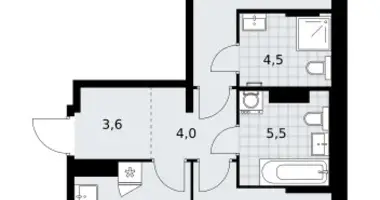 2 room apartment in Kommunarka, Russia