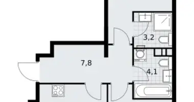 Apartamento 3 habitaciones en Vnukovo, Rusia