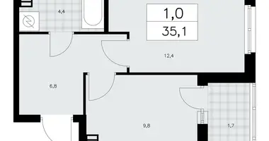 Appartement 1 chambre dans Krasnoye Selo, Fédération de Russie