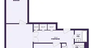 3 room apartment in Salihorsk, Belarus