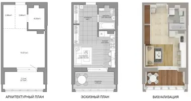 1 room apartment in Minsk, Belarus