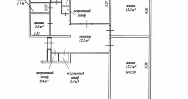 Apartamento 3 habitaciones en Rechytsa, Bielorrusia