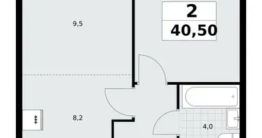 Apartamento 2 habitaciones en Postnikovo, Rusia