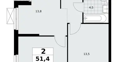 Apartamento 2 habitaciones en poselenie Sosenskoe, Rusia