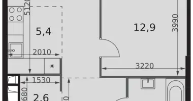 Apartamento 2 habitaciones en North-Western Administrative Okrug, Rusia