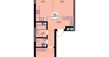 Appartement 2 chambres dans Minsk, Bélarus