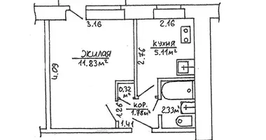 Wohnung 1 zimmer in Minsk, Belarus