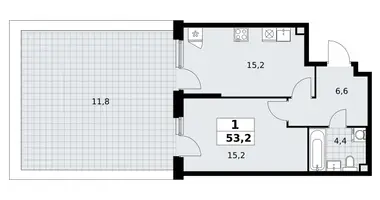 Apartamento 1 habitación en poselenie Sosenskoe, Rusia