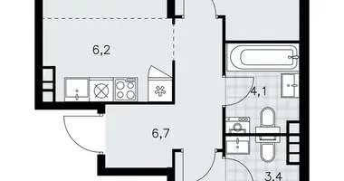 Apartamento 3 habitaciones en poselenie Sosenskoe, Rusia