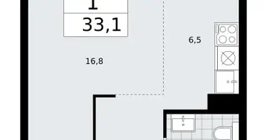 Wohnung 1 zimmer in Troizk, Russland
