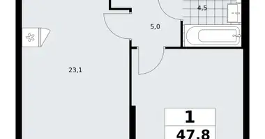 Apartamento 1 habitación en poselenie Sosenskoe, Rusia