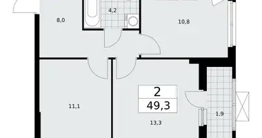 Apartamento 2 habitaciones en poselenie Sosenskoe, Rusia