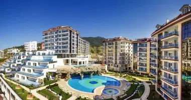 1 room apartment with swimming pool, gym, with children playground in Alanya, Turkey