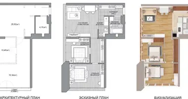 Apartamento 3 habitaciones en Minsk, Bielorrusia