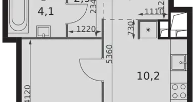 Apartamento 1 habitación en Moscú, Rusia