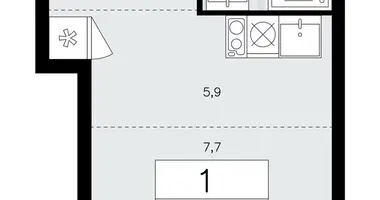 Apartamento 1 habitación en poselenie Sosenskoe, Rusia