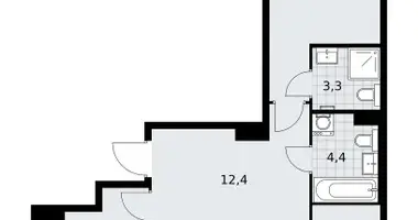 3 room apartment in Troitsk, Russia