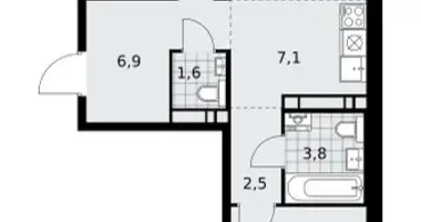 Mieszkanie 3 pokoi w poselenie Sosenskoe, Rosja