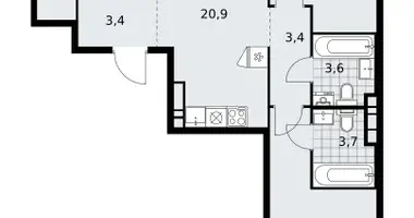 3 room apartment in poselenie Sosenskoe, Russia