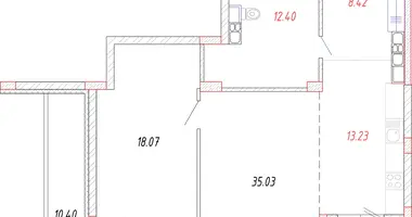 Apartamento 2 habitaciones en Minsk, Belarús