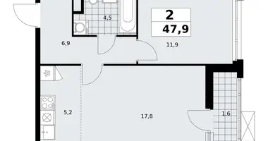 Apartamento 2 habitaciones en poselenie Sosenskoe, Rusia