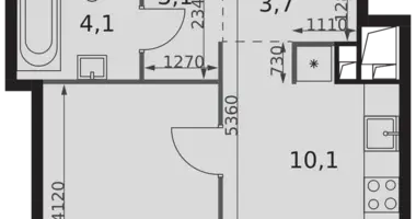 1 room apartment in Moscow, Russia