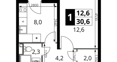 Appartement 1 chambre dans Potapovo, Fédération de Russie