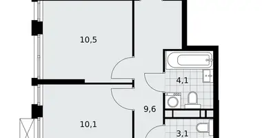 Apartamento 3 habitaciones en poselenie Sosenskoe, Rusia