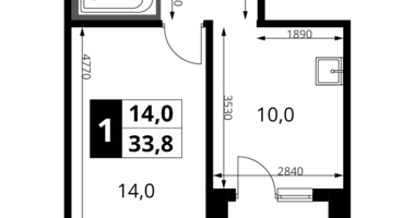 Appartement 1 chambre dans Potapovo, Fédération de Russie