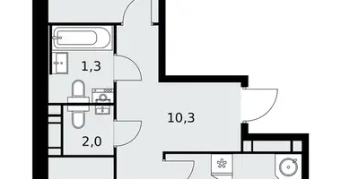 Apartamento 3 habitaciones en Moscú, Rusia