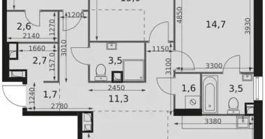 Appartement 4 chambres dans Moscou, Fédération de Russie