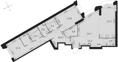 Mieszkanie 3 pokoi w Konkovo District, Rosja