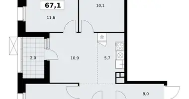 Apartamento 4 habitaciones en poselenie Sosenskoe, Rusia