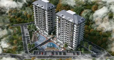 Apartamento 2 habitaciones con aparcamiento, con ascensor, con la piscina en Mahmutlar, Turquía