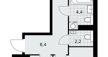 Apartamento 2 habitaciones en poselenie Sosenskoe, Rusia