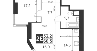 Apartamento 2 habitaciones en Konkovo District, Rusia