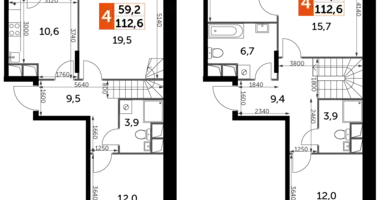 Apartamento 4 habitaciones en Razvilka, Rusia