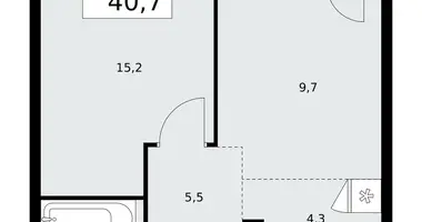 Apartamento 2 habitaciones en poselenie Desenovskoe, Rusia