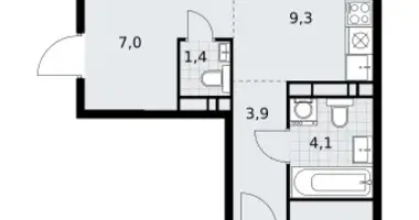 Wohnung 3 zimmer in Wnukowo, Russland