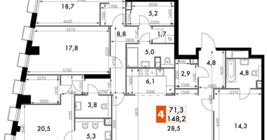 Apartamento 5 habitaciones en North-Western Administrative Okrug, Rusia