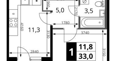 Appartement 1 chambre dans Khimki, Fédération de Russie