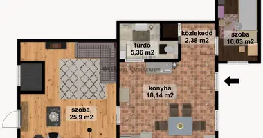 Apartamento 2 habitaciones en Budapest, Hungría