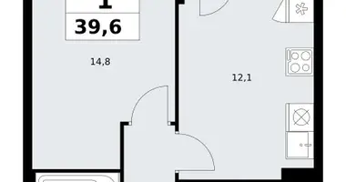 1 room apartment in Kommunarka, Russia
