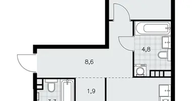 Apartamento 3 habitaciones en poselenie Sosenskoe, Rusia