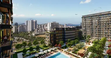 Квартира 1 спальня с террасой, с охраняемой территорией, с basseyn в Мраморноморский регион, Турция