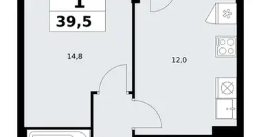 Wohnung 1 zimmer in Kommunarka, Russland