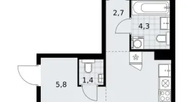 Appartement 2 chambres dans Troïtsk, Russie